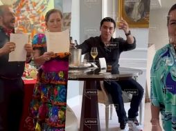 En los videos aparecen el contratista José Alfredo Hernández Casillas, Guadalupe Taddei y su hijo Jorge Francisco Piñeda. CAPTURA DE VIDEO