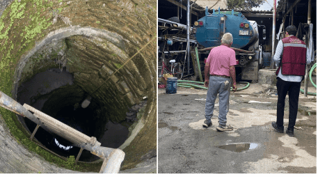 En atención a un reporte ciudadano, el Gobierno Municipal de San Pedro Tlaquepaque, a través de la Subdirección de Inspección Ambiental, clausuró un pozo ilegal ubicado en la calle Mojonera. ESPECIAL