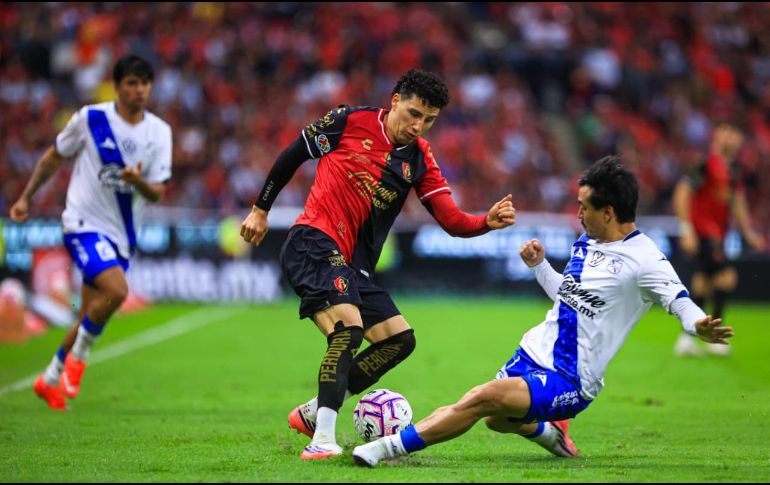 Atlas se impuso 4-3 al Puebla en el Estadio Jalisco, con doblete de José Martín, en un duelo lleno de emociones. EL INFORMADOR/J. ACOSTA.