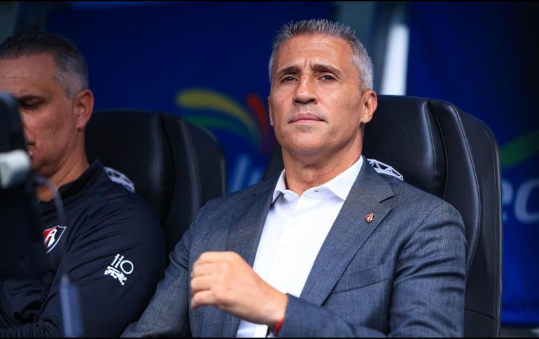 Hernán Crespo elogió el doblete de José Martín y la adaptación de Kevin Zenón al Atlas. EL INFORMADOR/J. ACOSTA.