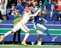 El receptor de los Seahawks fue una auténtica pesadilla para la defensiva de los Chiefs. AP