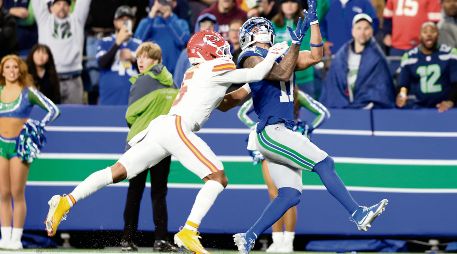 El receptor de los Seahawks fue una auténtica pesadilla para la defensiva de los Chiefs. AP