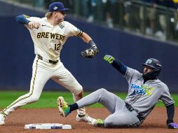 Los Cerveceros consiguieron una ventaja de 2-0 en la serie tras ganar los dos encuentros iniciales en el American Family Field sobre los Rays. EFE / R. Harried