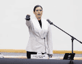 Blanca Cruz García rinde protesta como presidenta interina del INE y se sienta en la silla vacía que dejó Taddei en el Consejo General. SUN / Y. Osnaya