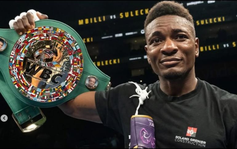 Christian Mbilli llega invicto a su primera defensa del título supermediano del CMB frente a Saúl “Canelo” Álvarez. INSTAGRAM/@chris_mbilli.