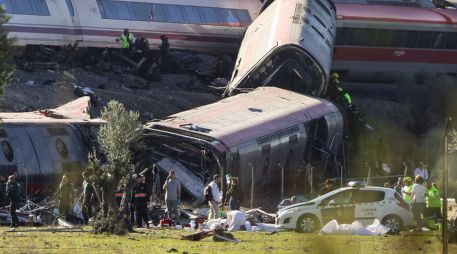 Conoce el minuto a minuto del trágico choque de trenes en Urda, Toledo. EFE/I. Herrero