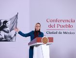 Sheinbaum destacó que el apoyo federal evitará el endeudamiento de Jalisco. EFE/M. Guzmán
