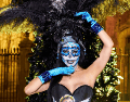 Maribel Guardia deslumbra en el Teatro Esperanza Iris con un majestuoso diseño de Catrina contemporánea estilo princesa confeccionado por Mitzy. INSTAGRAM/@maribelguardia