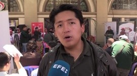 Sabios aimaras desfilan con 'ñatitas