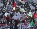 En Ciudad de México, son más de 700 los inconformes que participan en la movilización. SUN / L. CAMACHO