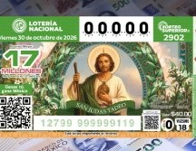 El billete del Sorteo Superior 2902 conmemoró el Día de San Judas Tadeo. ESPECIAL