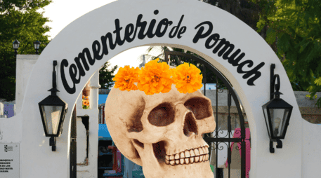 Cada año, durante la víspera del Día de Muertos, los habitantes acuden al cementerio local para realizar el Choo Ba'ak, término maya que se traduce como la limpieza de huesos. ESPECIAL / CANVA