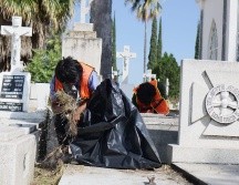 Las labores incluyeron el retiro de maleza, escombros y basura de los pasillos principales y áreas comunes de ambos cementerios. ESPECIAL