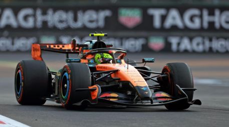 El piloto de McLaren, Lando Norris, registró un tiempo de 1:17.600 minutos. EFE / M. Guzmán