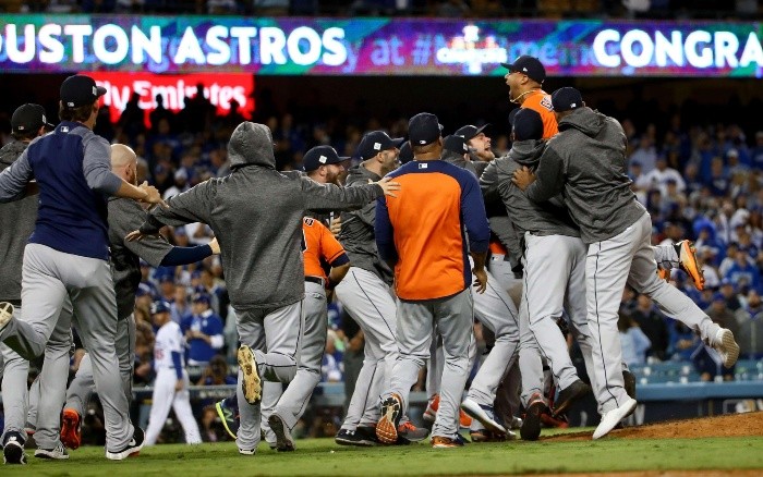 La novena de Houston ha logrado el primer gallardete de las Grandes Ligas en sus 55 años de historia. AFP / E. Shaw