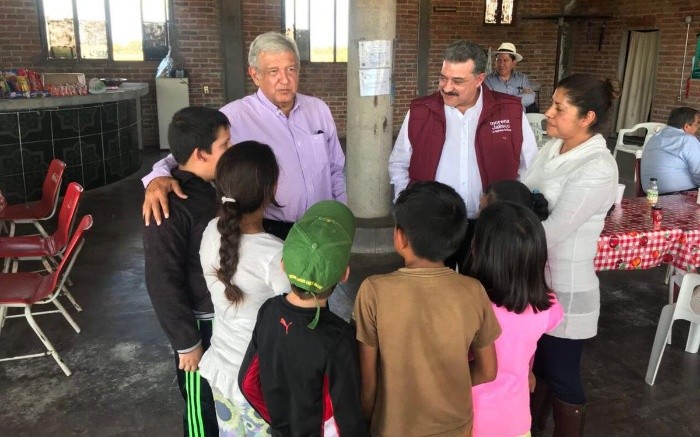  López Obrador y Lomeli visitaron los municipios de la Zona Norte de Jalisco. TWITTER/@DrCarlosLomeli