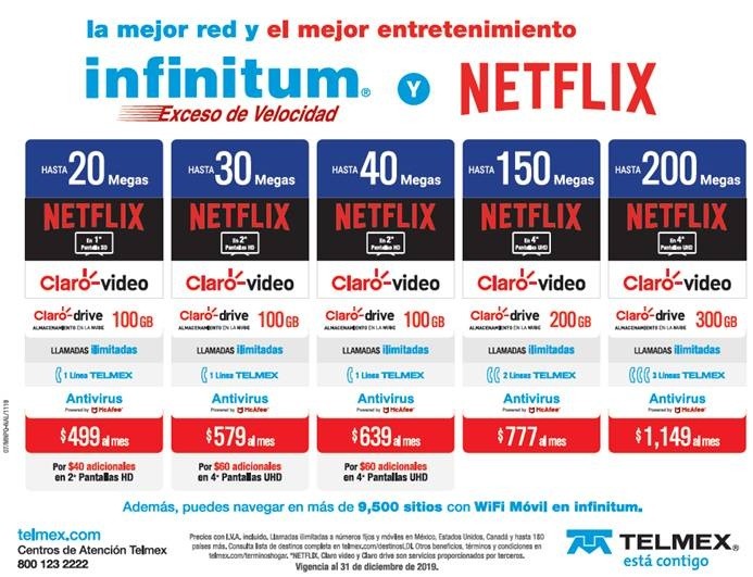 Telmex lanza paquete de Infinitum con Netflix El Informador