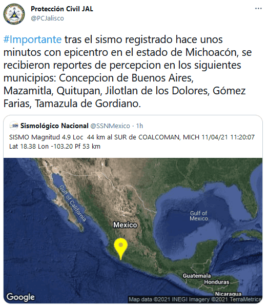 Sismo Municipios De Jalisco Perciben Temblor Registrado En Michoacan El Informador