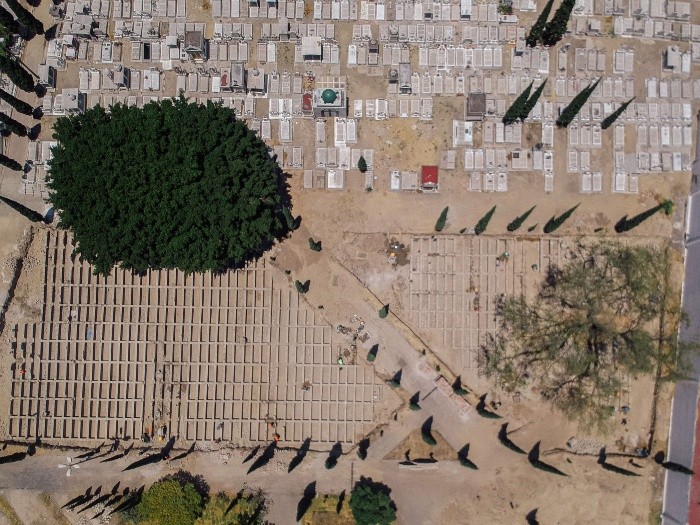 En el panteón de Mezquitán se preparó espacio para los fallecidos por COVID. EL INFORMADOR/ ARCHIVO