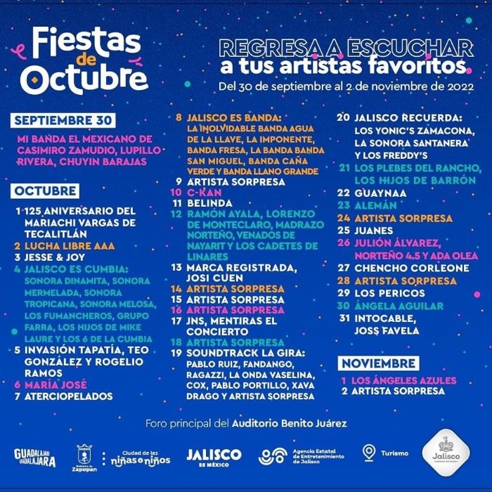 Fiestas de Octubre Guadalajara 2022. ¿Quién abre el Teatro del Pueblo?