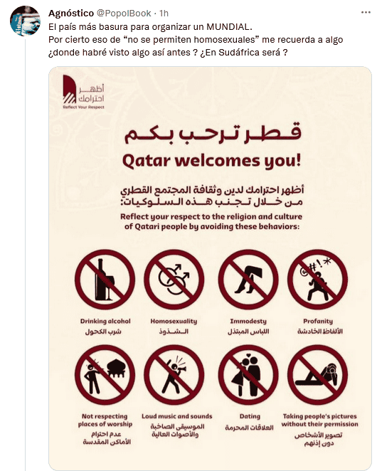 ¿Que no se puede hacer en Qatar Mundial 2022