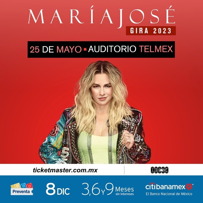 María José regresa al Auditorio Telmex en 2023: entérate cuándo | El  Informador