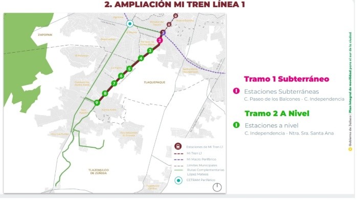 Tren Ligero Estas Estaciones Tendrá La Ampliación De La Línea 1 Mapa