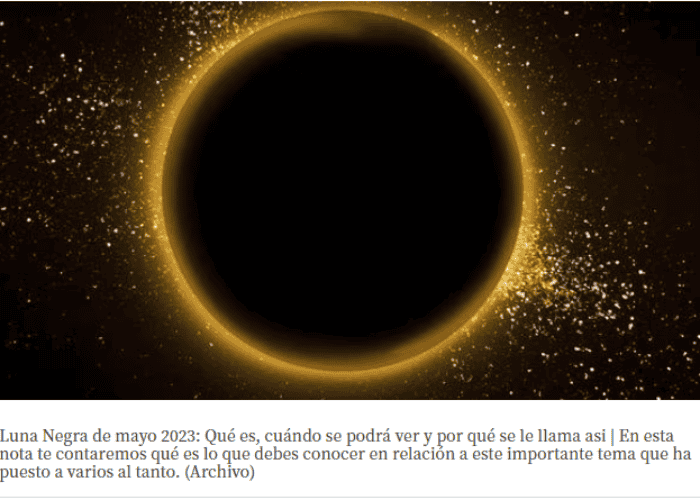 Luna negra qué es, por qué se llama así y qué relación tiene con la