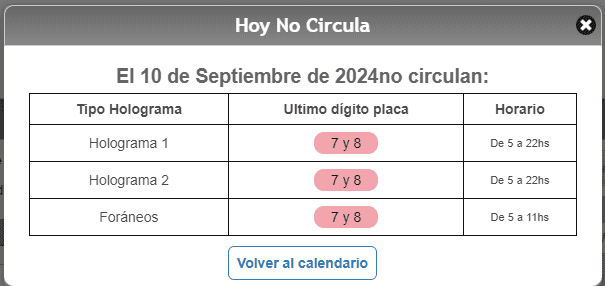 &nbsp;Estos autos son los que deberán descansar mañana. CORTESÍA / Hoy No Circula.