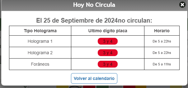  Estos autos son los que deberán descansar mañana. CORTESÍA / Hoy No Circula.   
