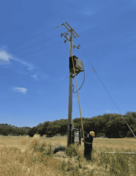 Personal de la CFE realizó una revisión a las redes de distribución eléctrica en la zona Altos de Jalisco. ESPECIAL
