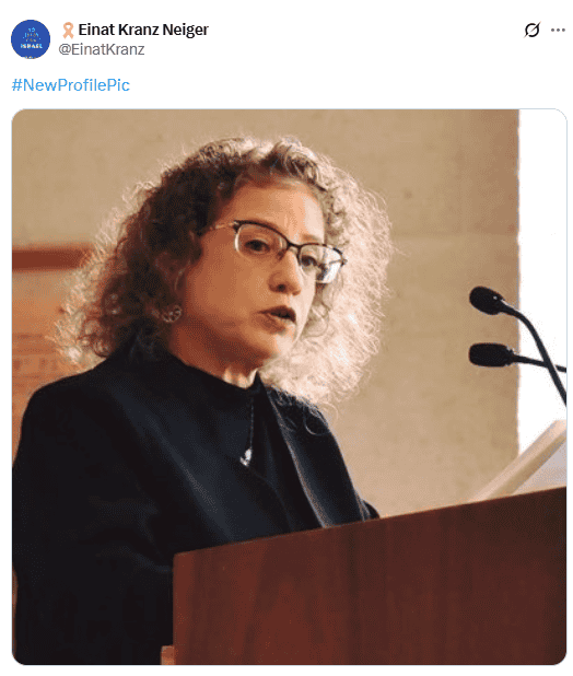 La embajadora israelí en México, Einat Kranz-Neiger. X /@EinatKranz