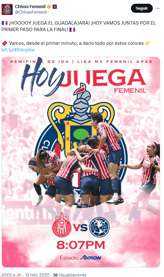 X / @ChivasFemenil&nbsp;