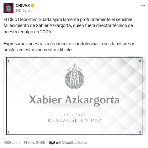 X / @Chivas&nbsp;