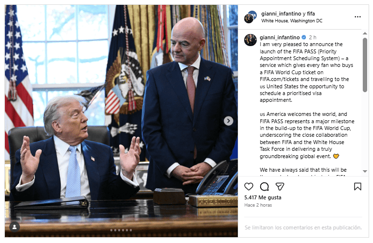 &nbsp;Instagram/gianni_infantino