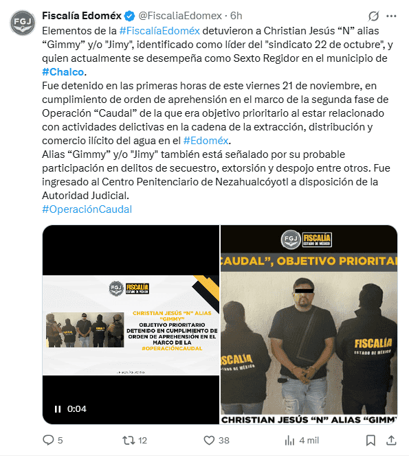 X / @FiscaliaEdomex&nbsp;