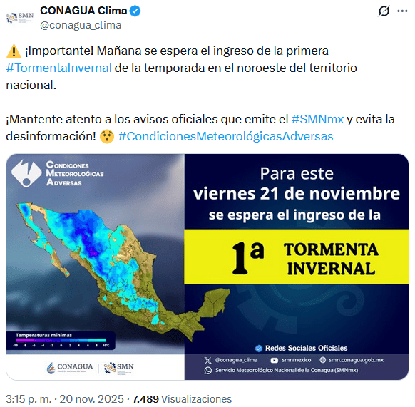 X / @conagua_clima 