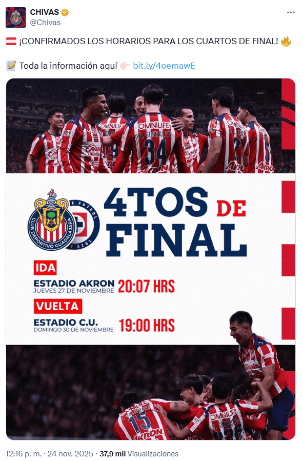 X / @Chivas&nbsp;