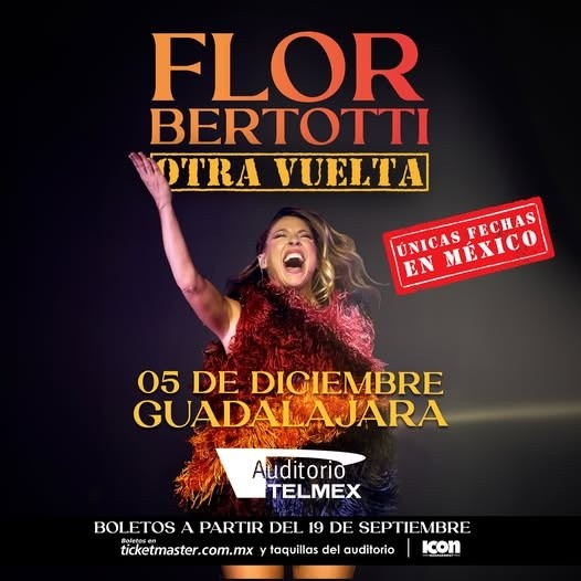 Flor Bertotti ofrecerá en Guadalajara una noche especial con su estilo dulce y energético. ESPECIAL 
