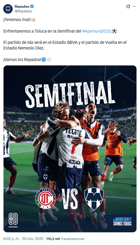 X / @Rayados 