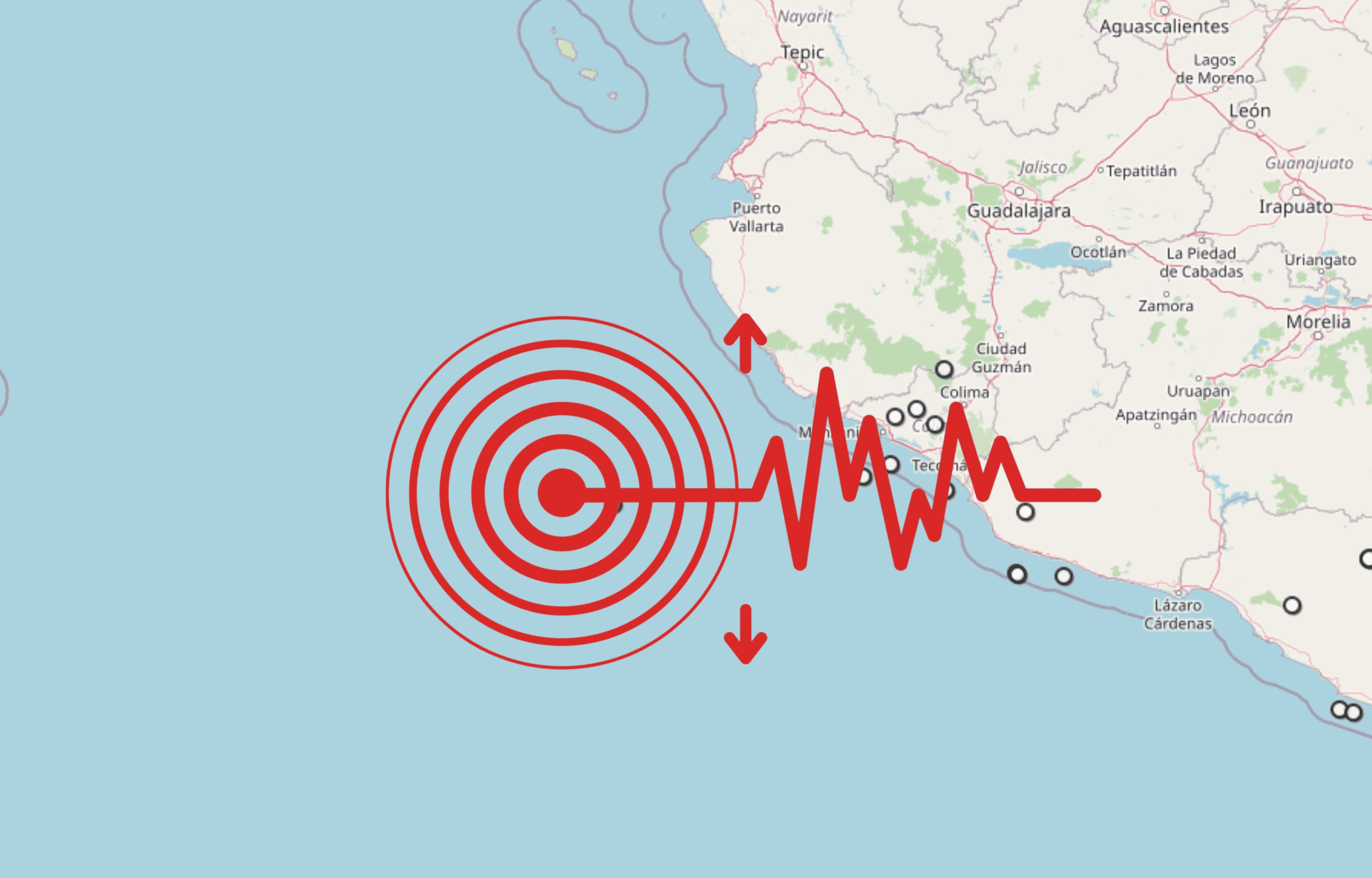   Sismo en las costas de Jalisco. ESPECIAL / SSN