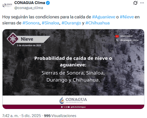 X / @conagua_clima  
