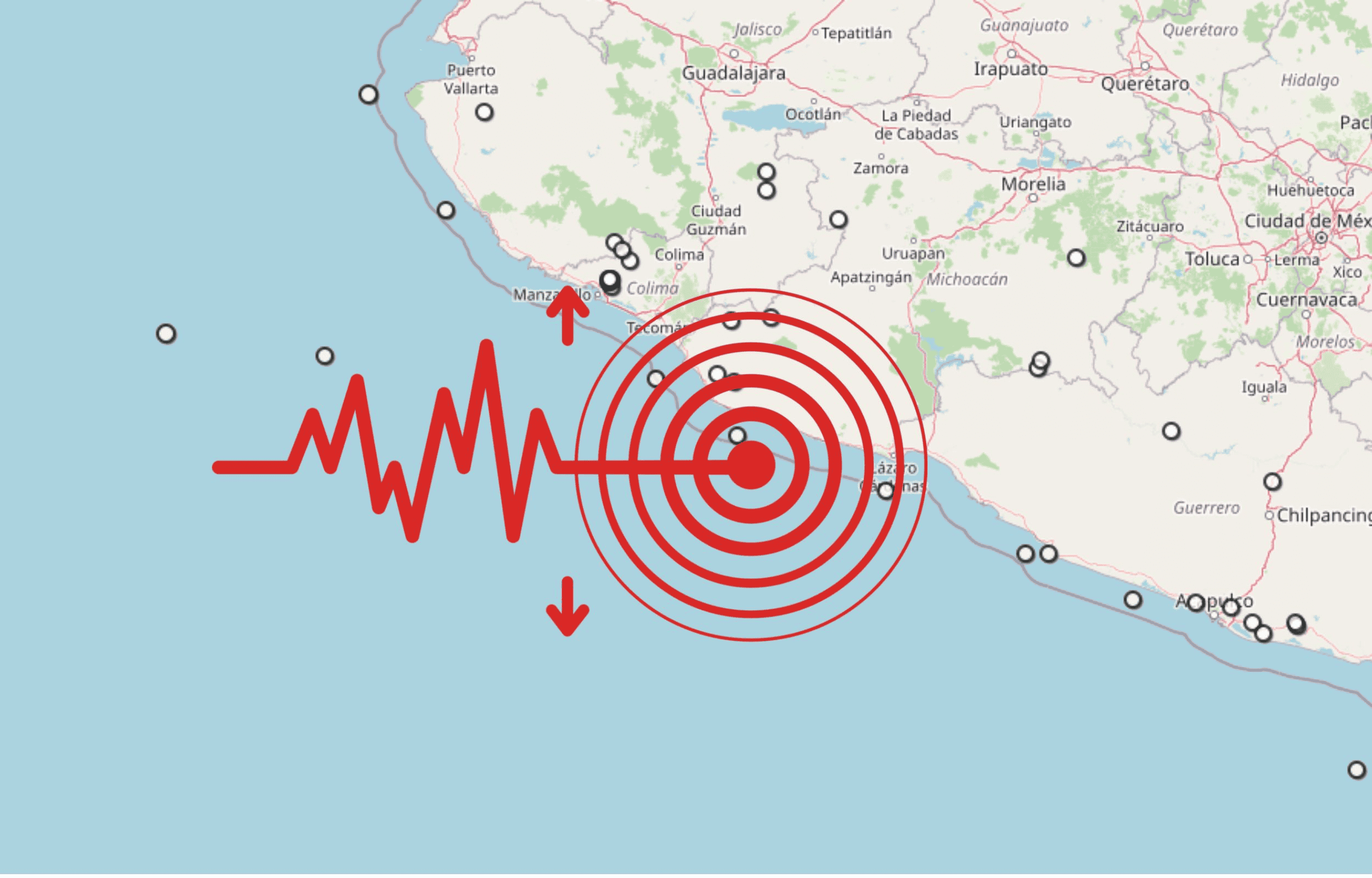 Sismo en Michoacán. ESPECIAL / SSN 