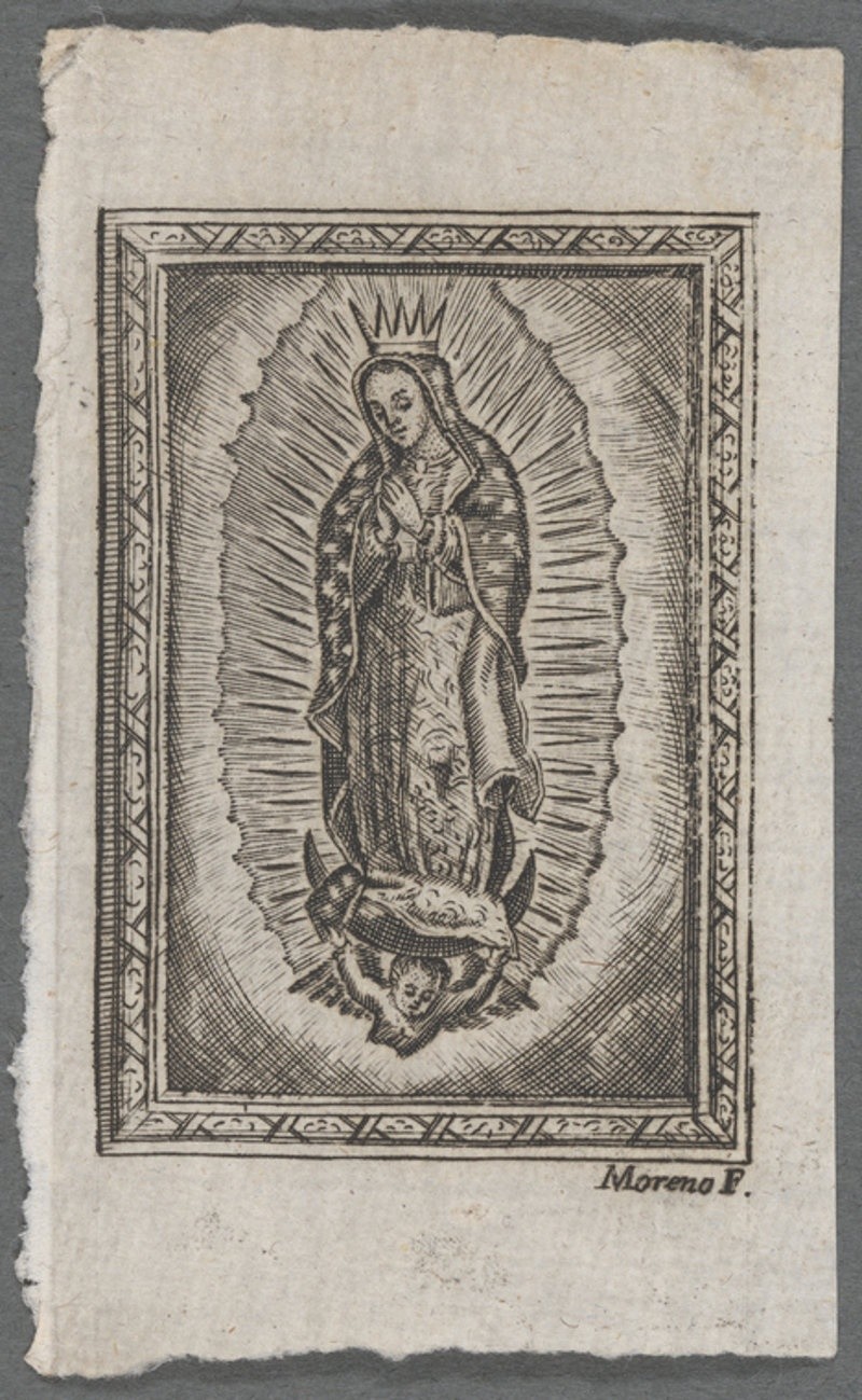 Representación de la Virgen de Guadalupe en el Nican Mopohua. PUBLIC LIBRARY OF NEW YORK