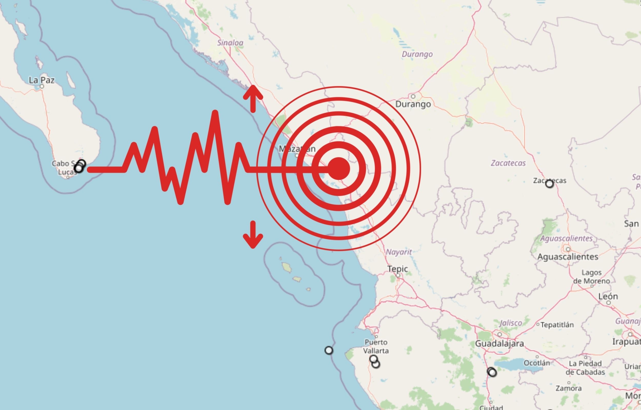 &nbsp;Sismo en Sinaloa. ESPECIAL / SSN