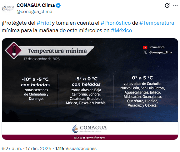 &nbsp;X / @conagua_clima