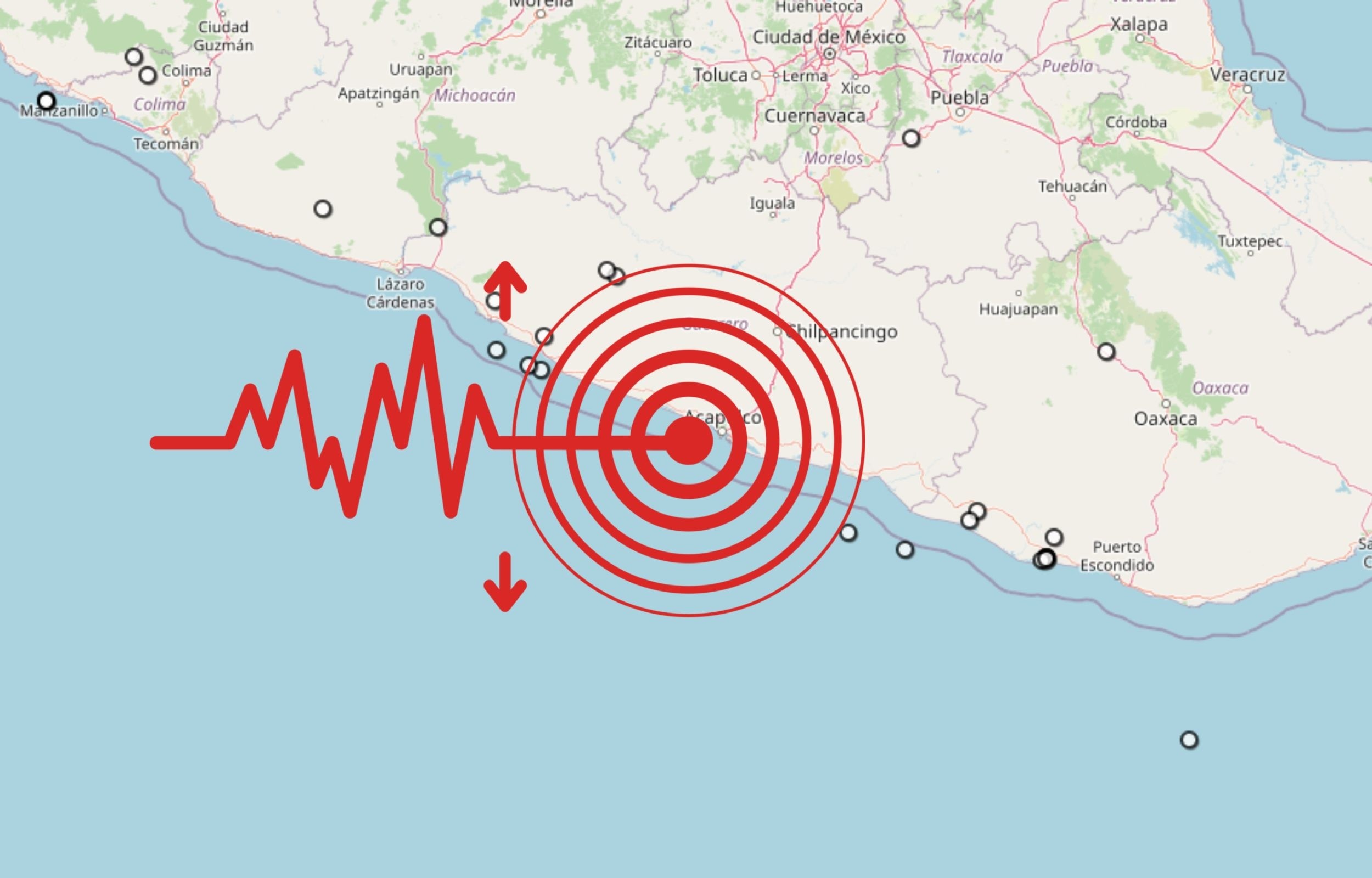 &nbsp;Sismo en Guerrero. ESPECIAL / SSN