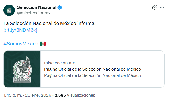 X / @miseleccionmx&nbsp;