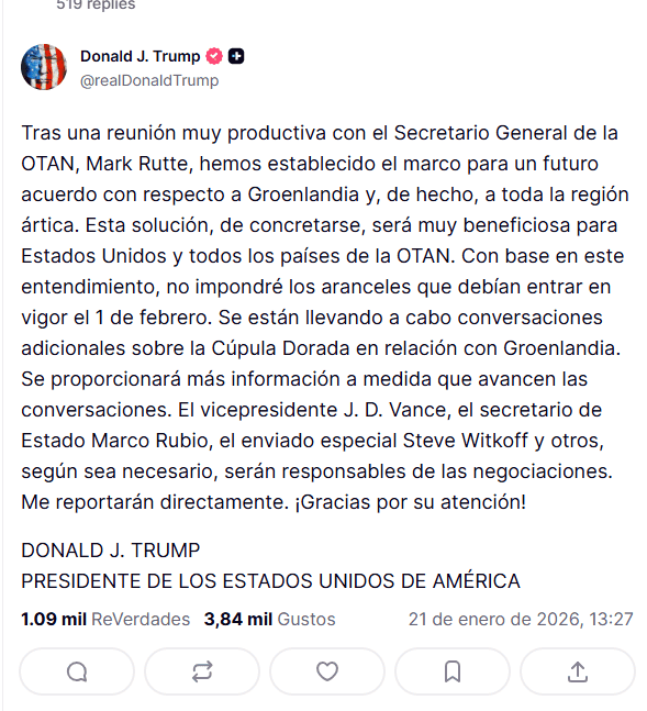 Truth Social / @realDonaldTrump&nbsp;