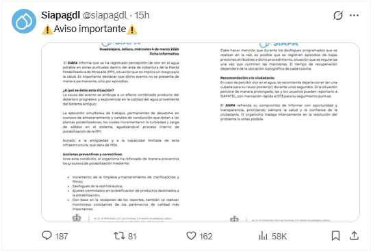 El Siapa declara estar al tanto de los olores que emanan de la PP1. X / @siapagdl&nbsp;